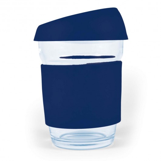 Glass Coffee Cups Navy Blue